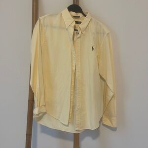 Boy’s Yellow and White Ralph Lauren Button Down Shirt